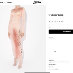 Jean Paul Gaultier THE “LE CLASSIQUE” LONG DRESS. Original price $670